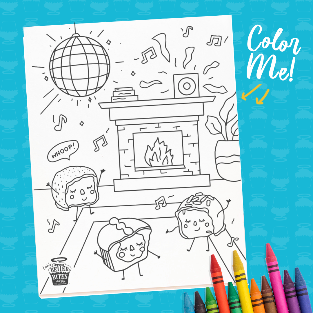 Dance party coloring sheet