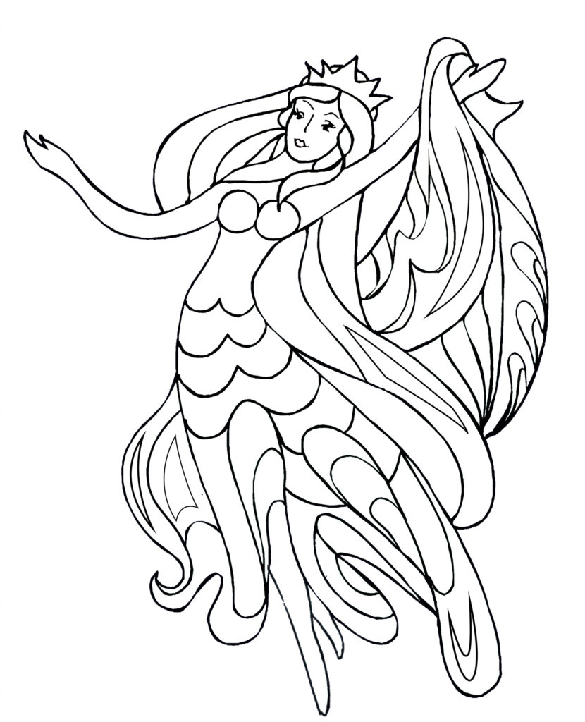 Coloring pages with dancers s