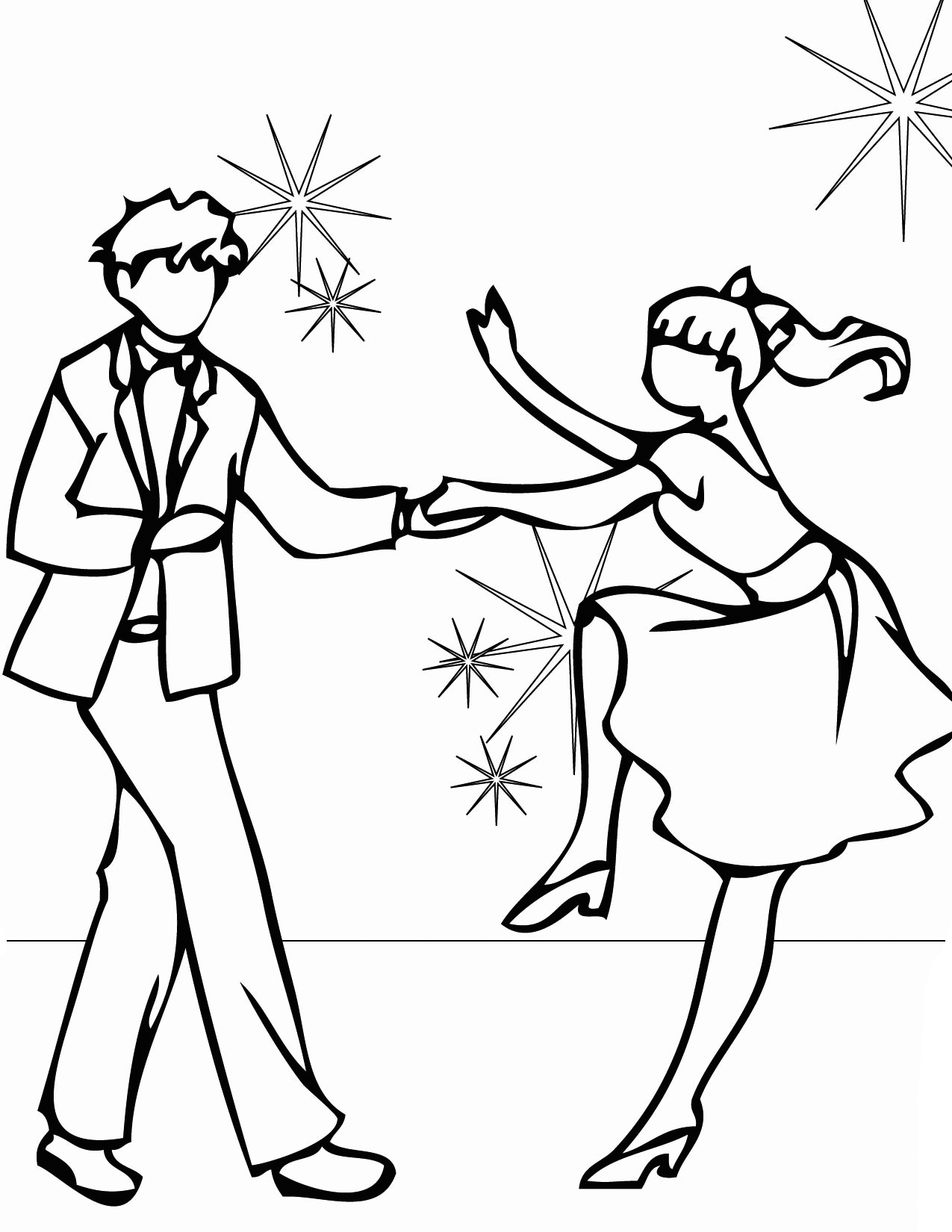 Dance coloring pages