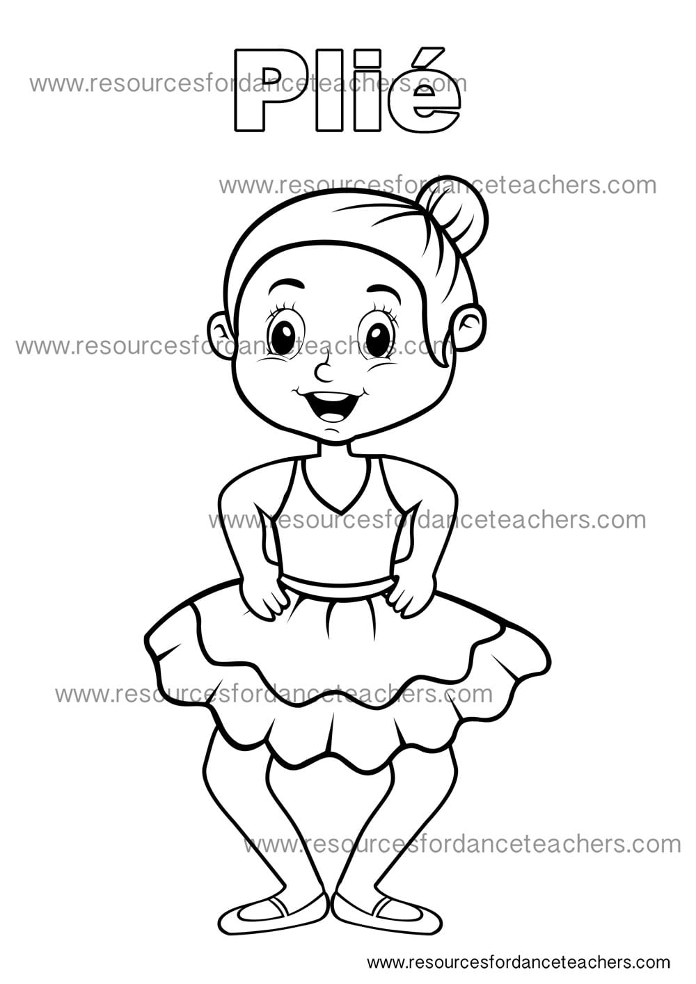 Preschool dance colouring pages value pack