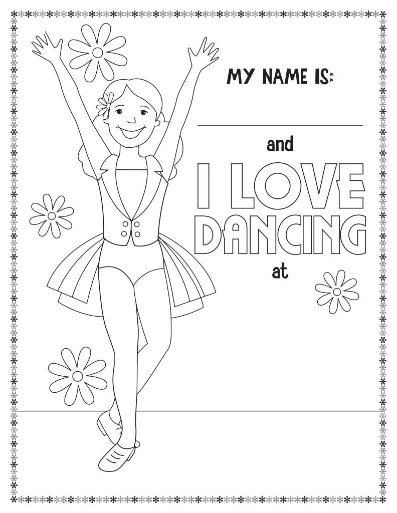 Dance coloring pages