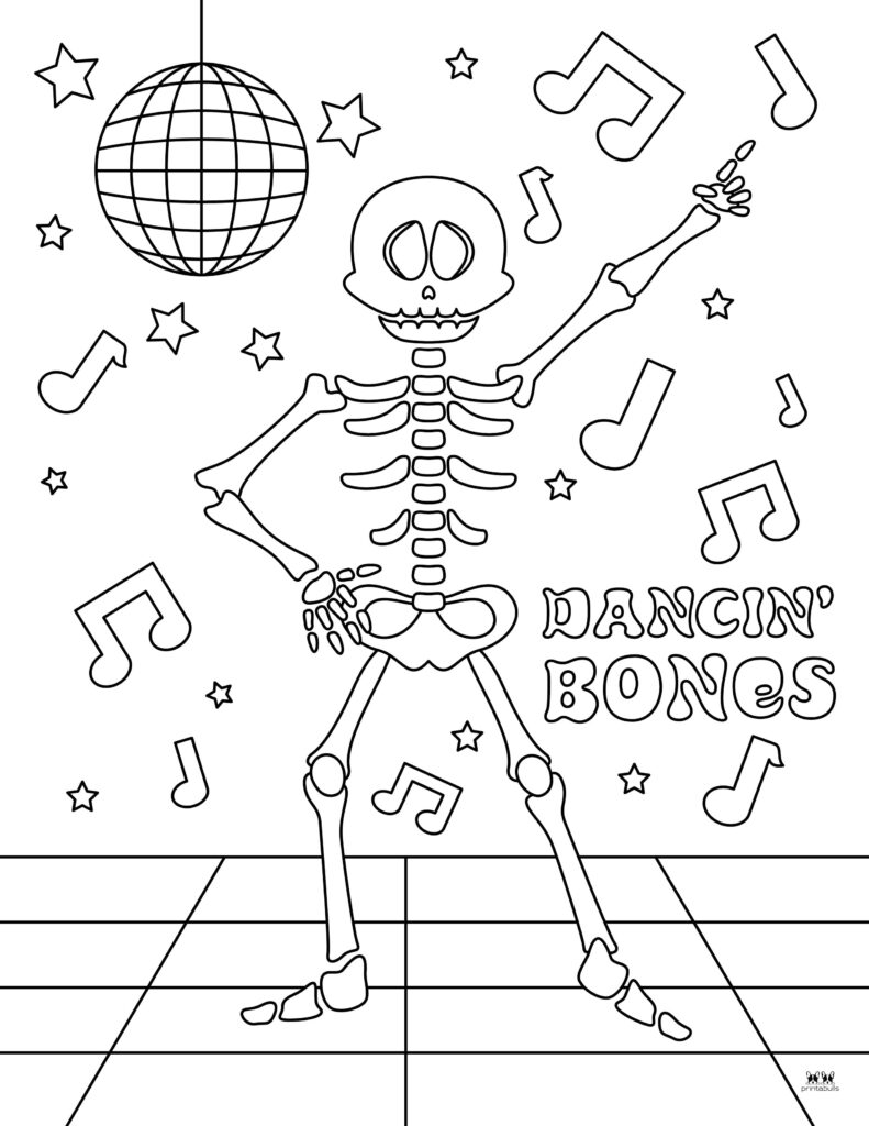 Skeleton coloring pages