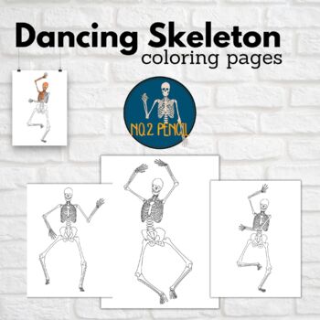 Dancing skeleton coloring pages anatomy coloring book by no lead pencil