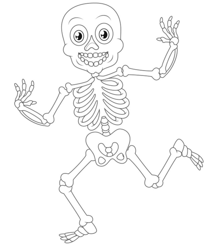 Best skeleton coloring pages for your toddler