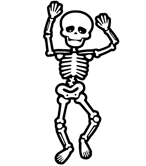 Skeleton coloring pages printable for free download