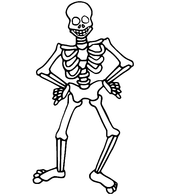 Skeleton coloring pages printable for free download