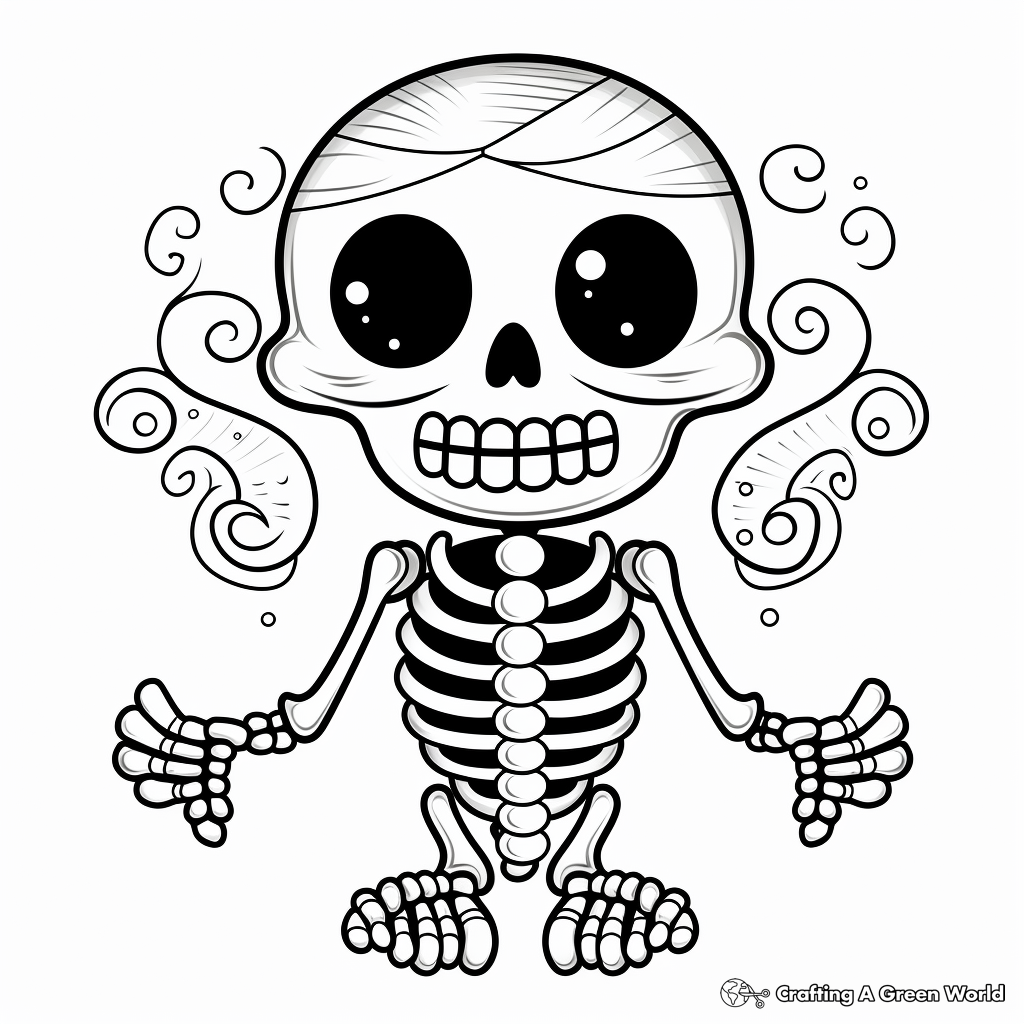 Skeleton coloring pages