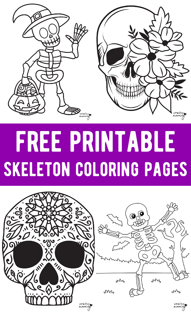 Free printable skeleton coloring pages