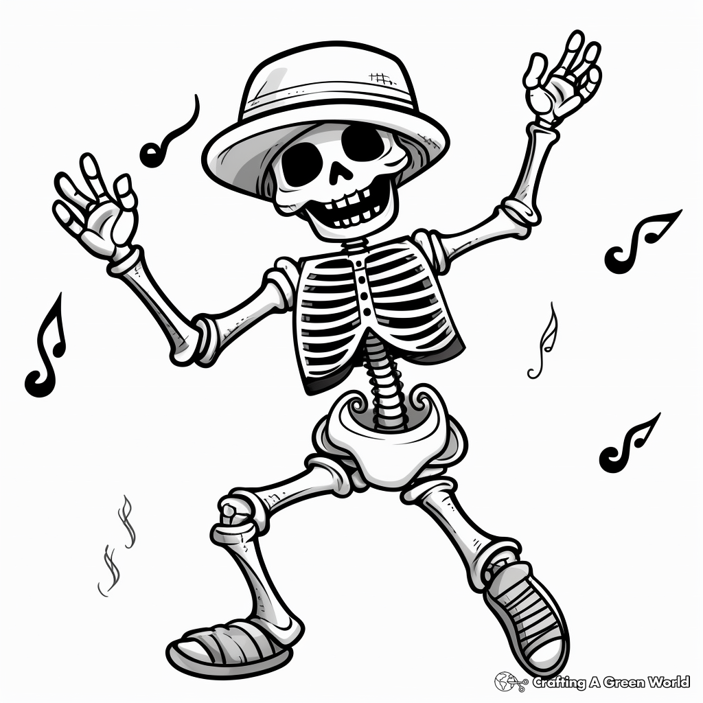 Skeleton coloring pages