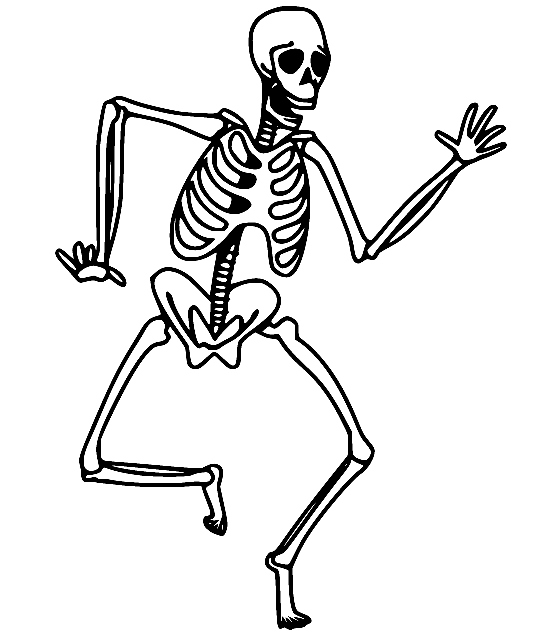 Skeleton coloring pages printable for free download