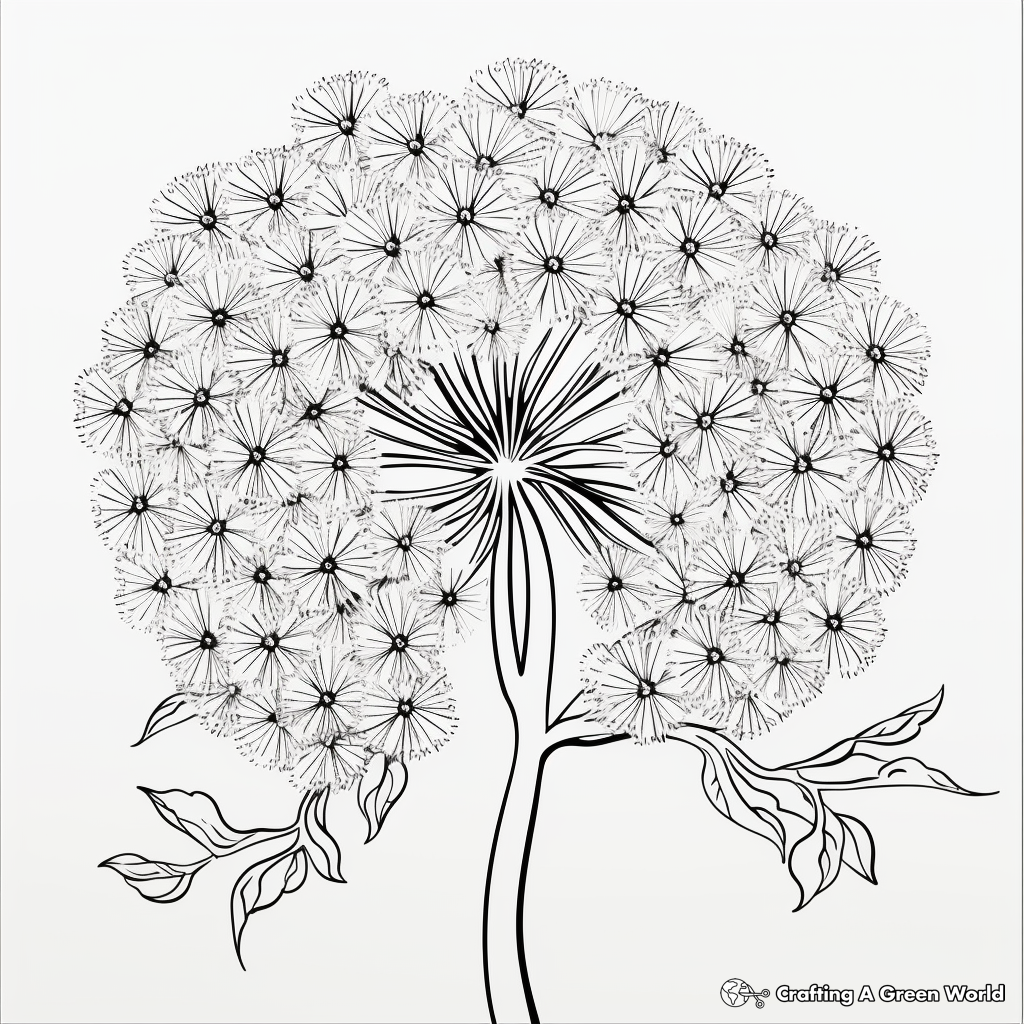 Dandelion coloring pages