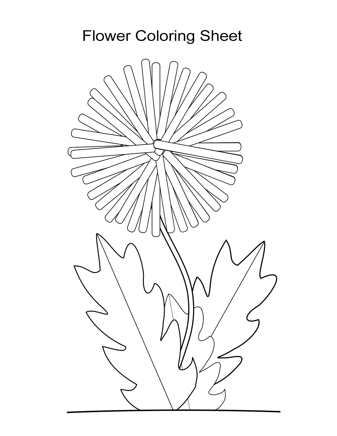 Flower coloring sheets for girls and boys