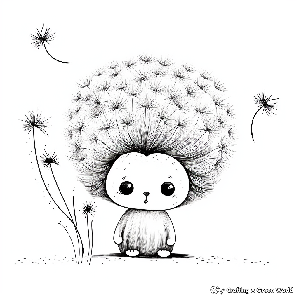 Dandelion coloring pages