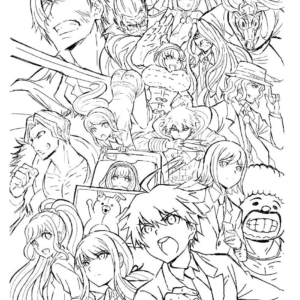 Danganronpa coloring pages printable for free download