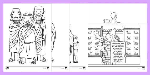 Danl and the lions den coloring sheets