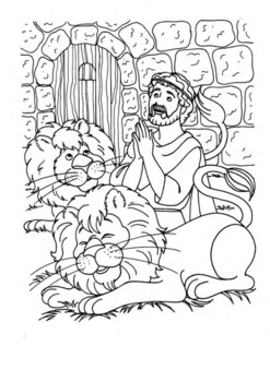 Daniel in the lions den coloring by mrfitz tpt