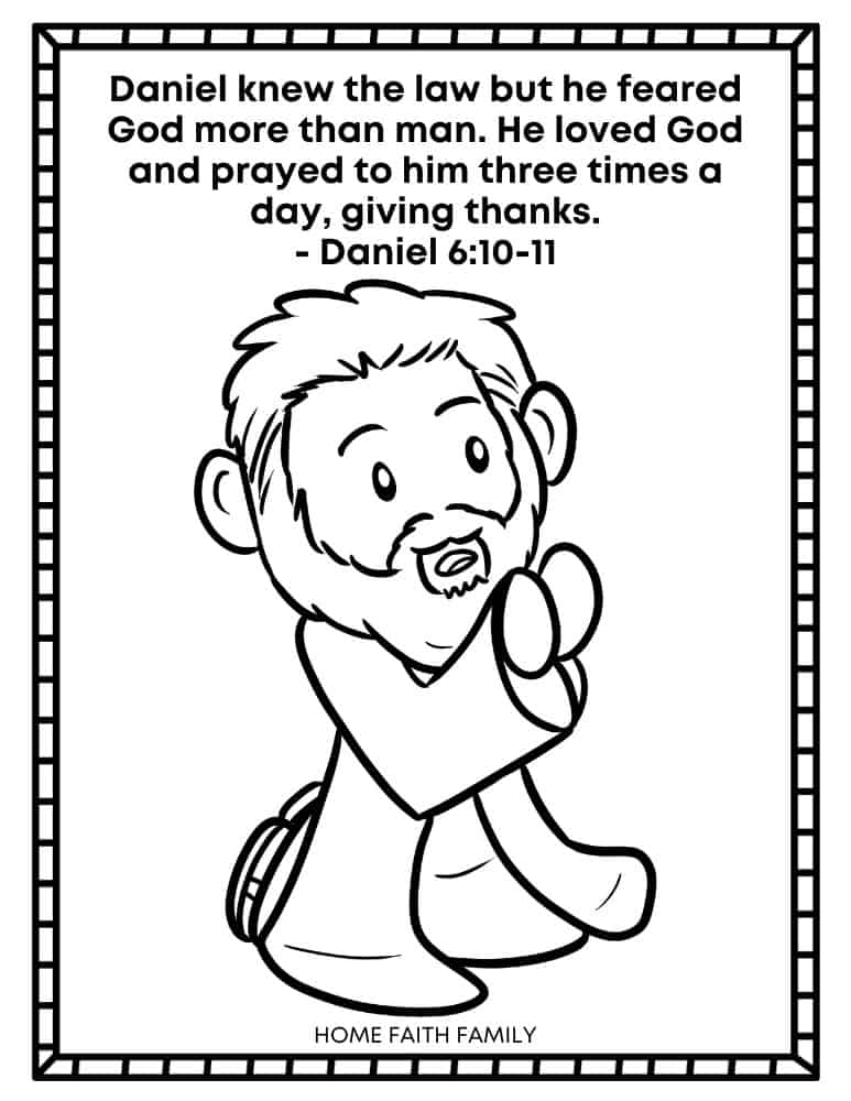 Free daniel and the lions den coloring book