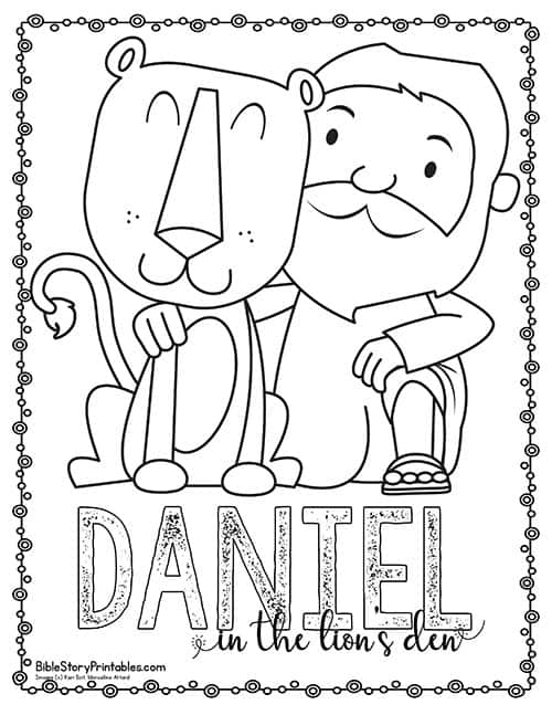 Daniel in the lions den bible printables