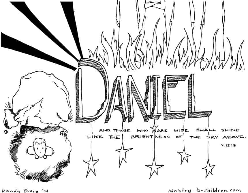 Book of daniel bible coloring page