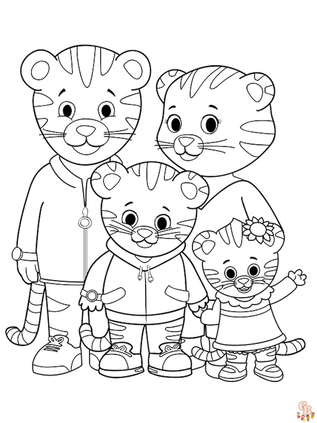 Daniel tiger coloring pages free for kids