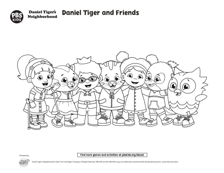 Daniel tiger and friends coloring page kidsâ kids for parents