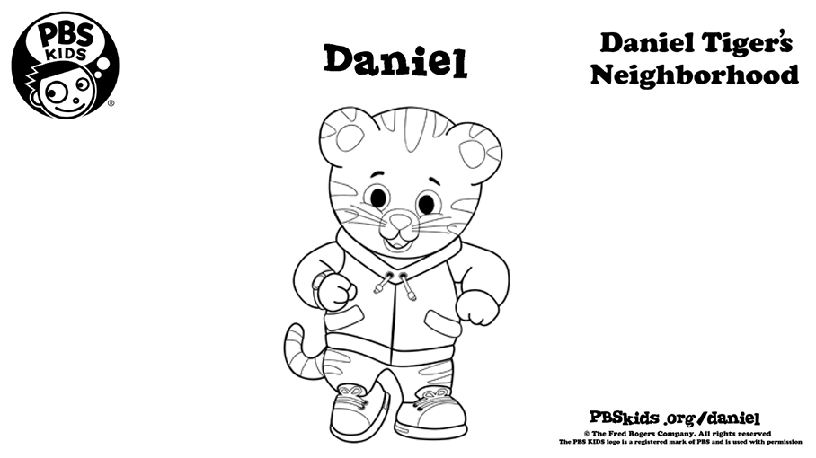 Daniel tiger coloring page kids coloringâ kids for parents