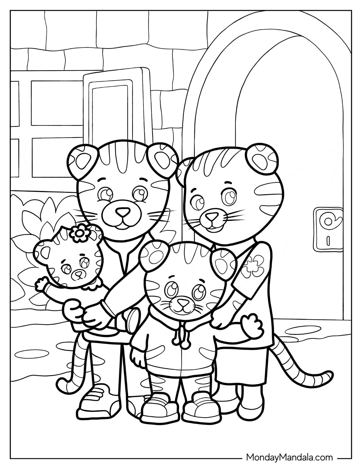 Daniel tiger coloring pages free pdf printables