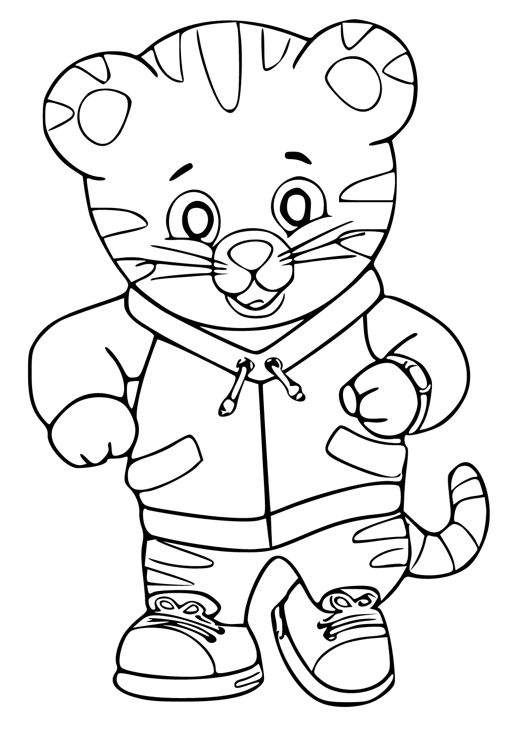 Free printable daniel tiger hero coloring page for adults and kids