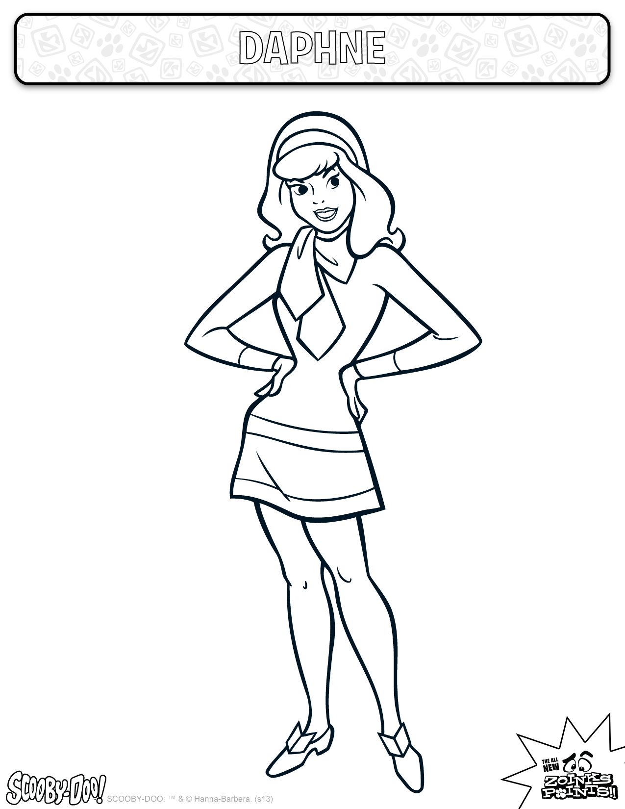 Daphne coloring sheet actitivies coloring kids scoobydoo scooby doo coloring pages scooby doo images scooby doo mystery incorporated