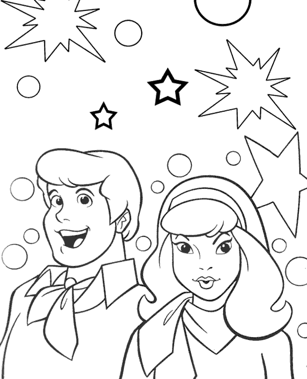 Daphne and fred coloring sheet