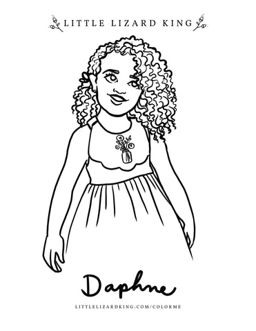 Daphne coloring page â little lizard king