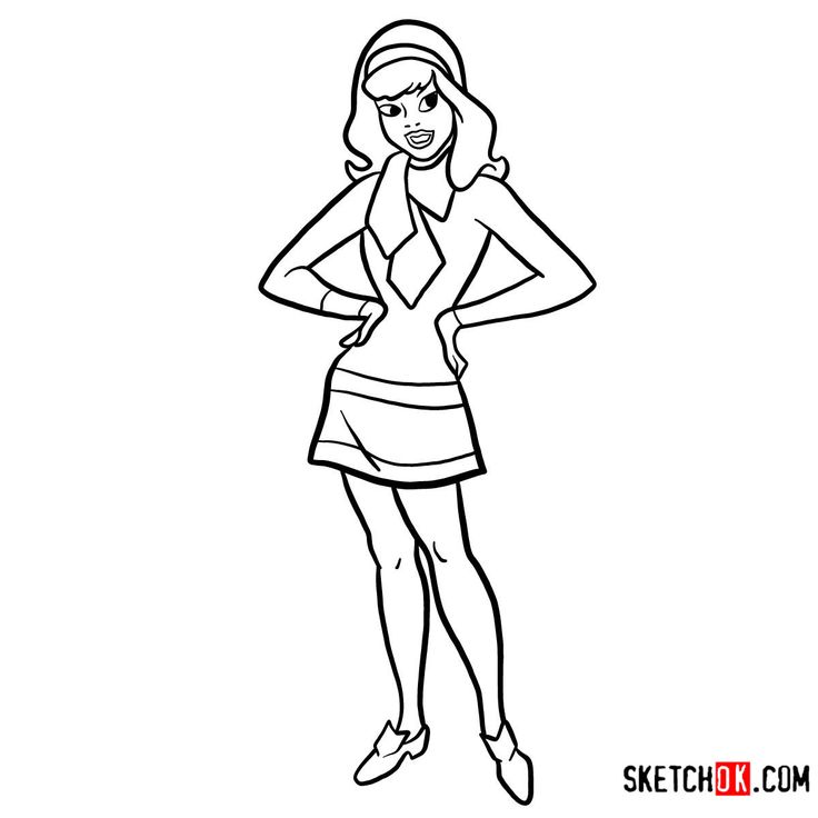 How to draw daphne blake scooby doo