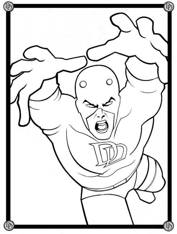 Daredevil the man without fear daredevil coloring pages ddcoloringpage