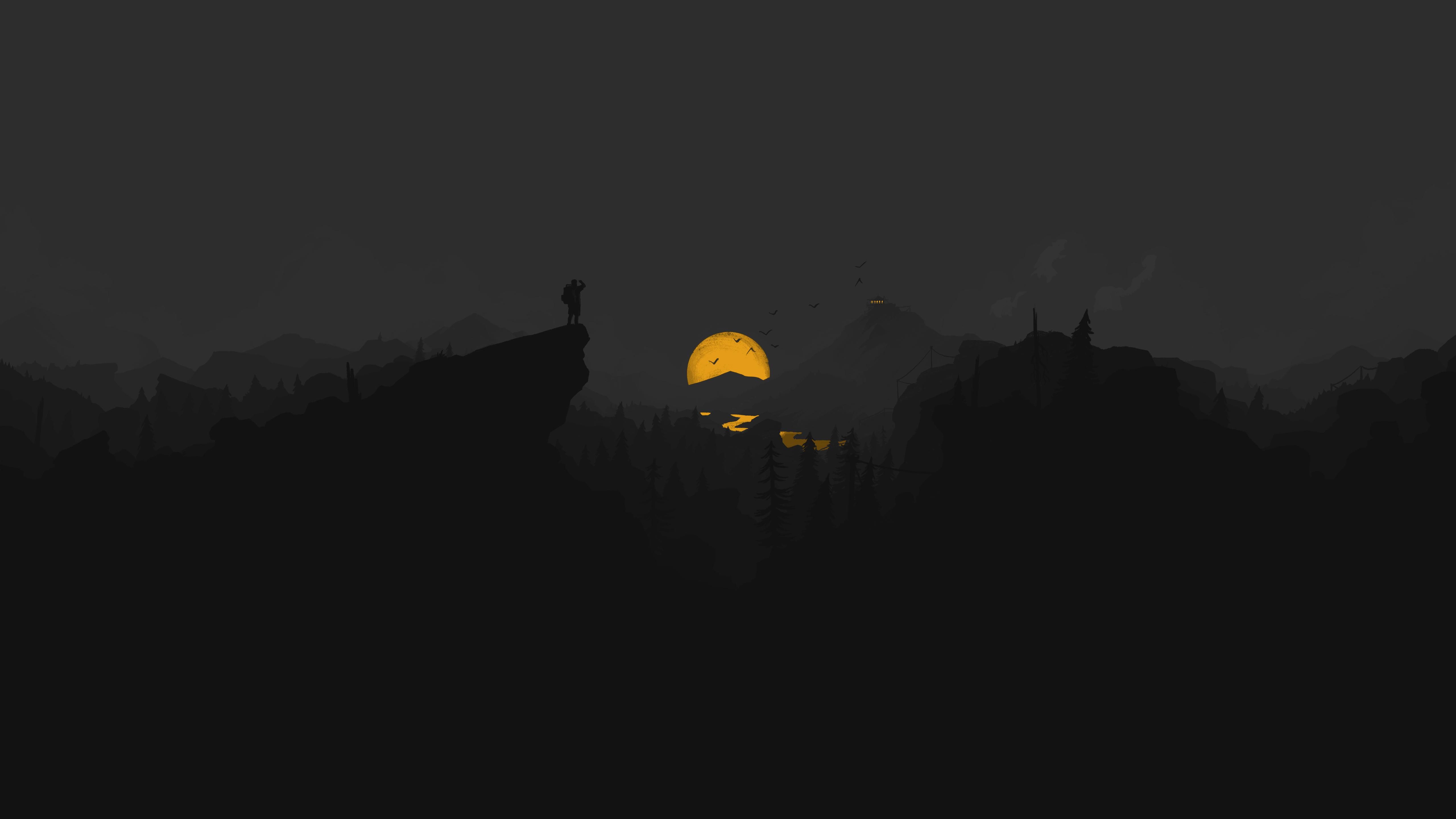 Firewatch dark version dark background wallpaper dark wallpaper dark desktop backgrounds