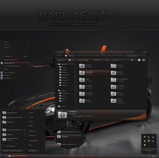 Dark agility windows visual style