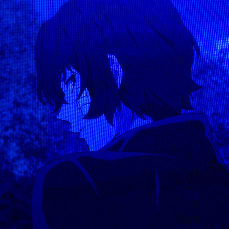 Dazai blue ð webcore blue aesthetic dark blue anime blue aesthetic