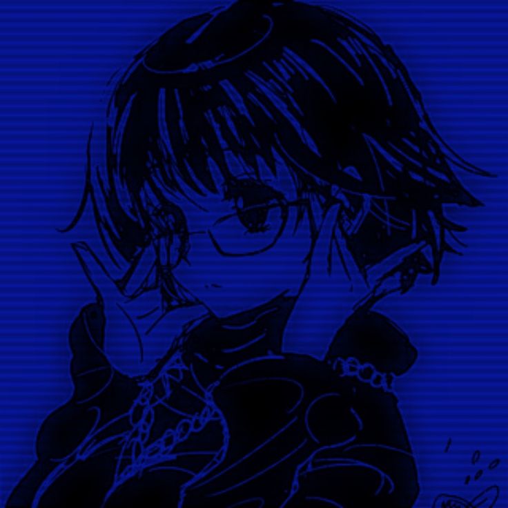 Anime icons in blue aesthetic grunge dark blue wallpaper blue aesthetic dark