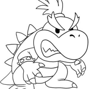 Bowser jr coloring pages printable for free download