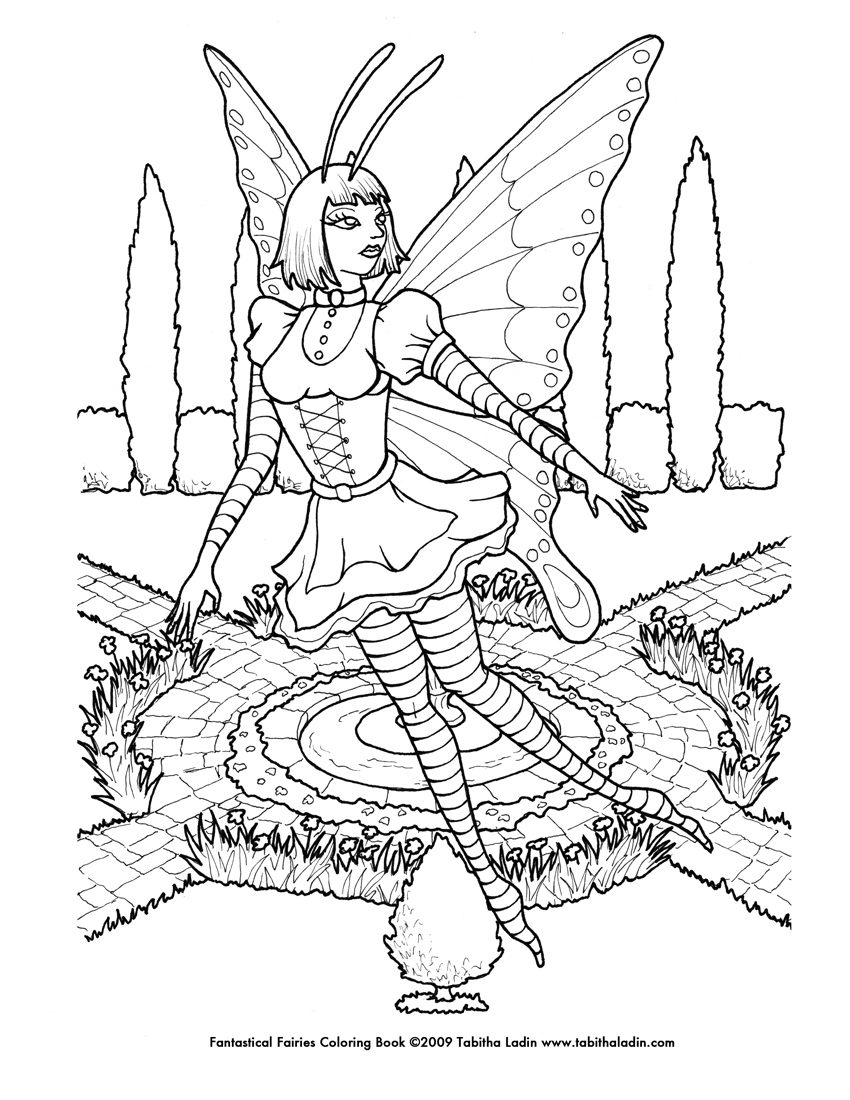 Goth fairy coloring page by equustenebriss on