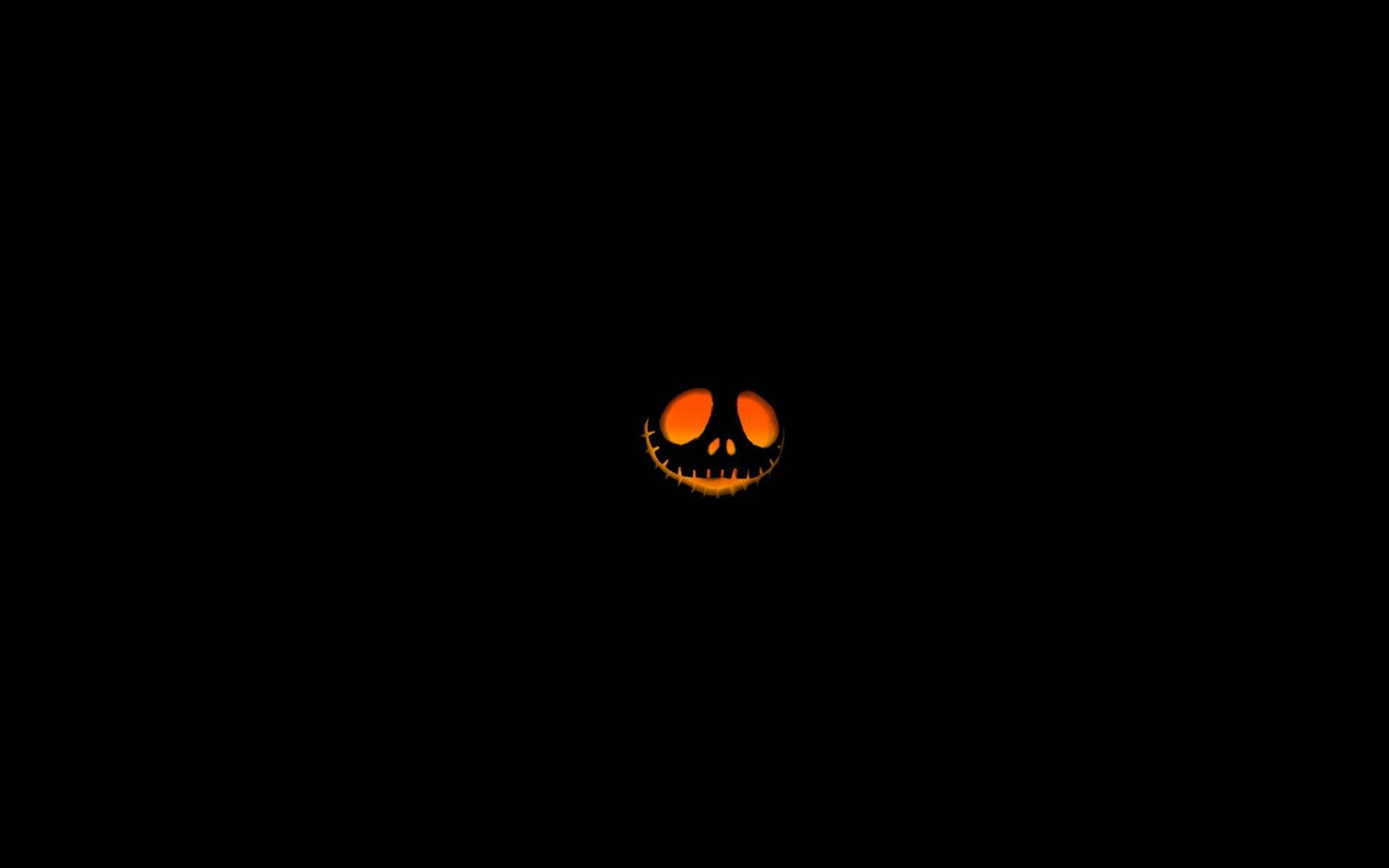 Download dark halloween orange smile wallpaper