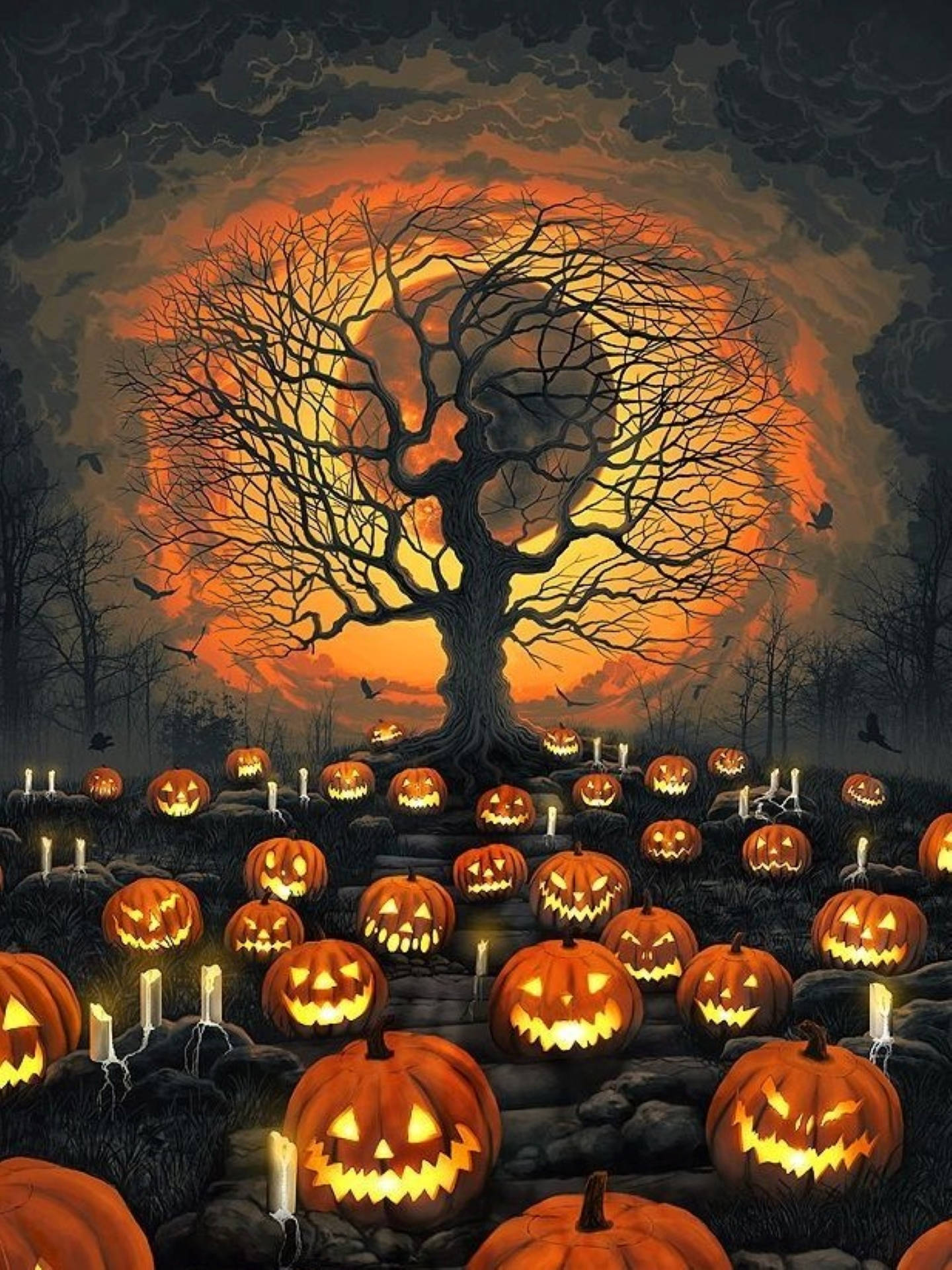 Download dark halloween aesthetic art wallpaper