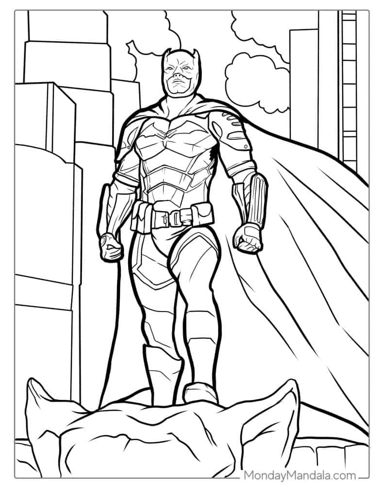 Batman coloring pages free pdf printables