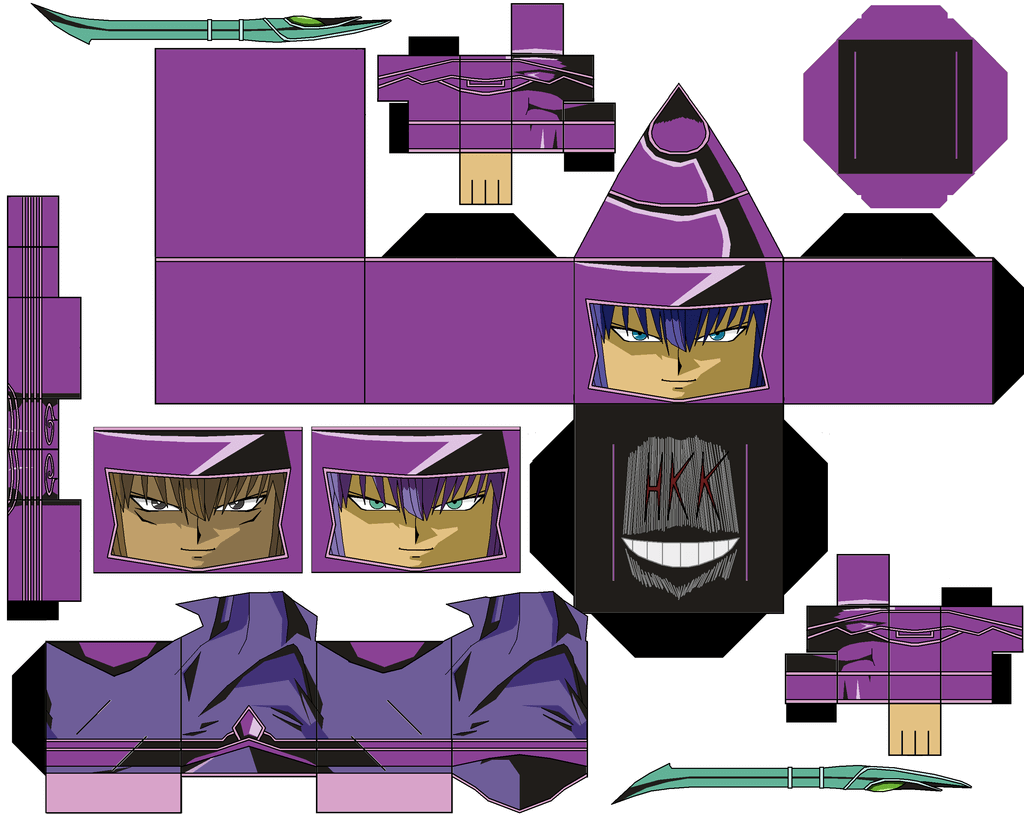 Dark magician paper toy free printable papercraft templates