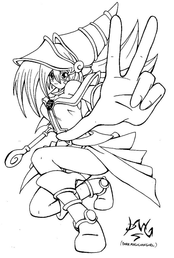 Kids page dark magician girl