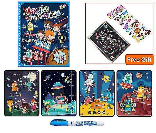 Magic water drawing book coloring book doodle magic pen painting drawing board kids toys birthday christmas new year gift