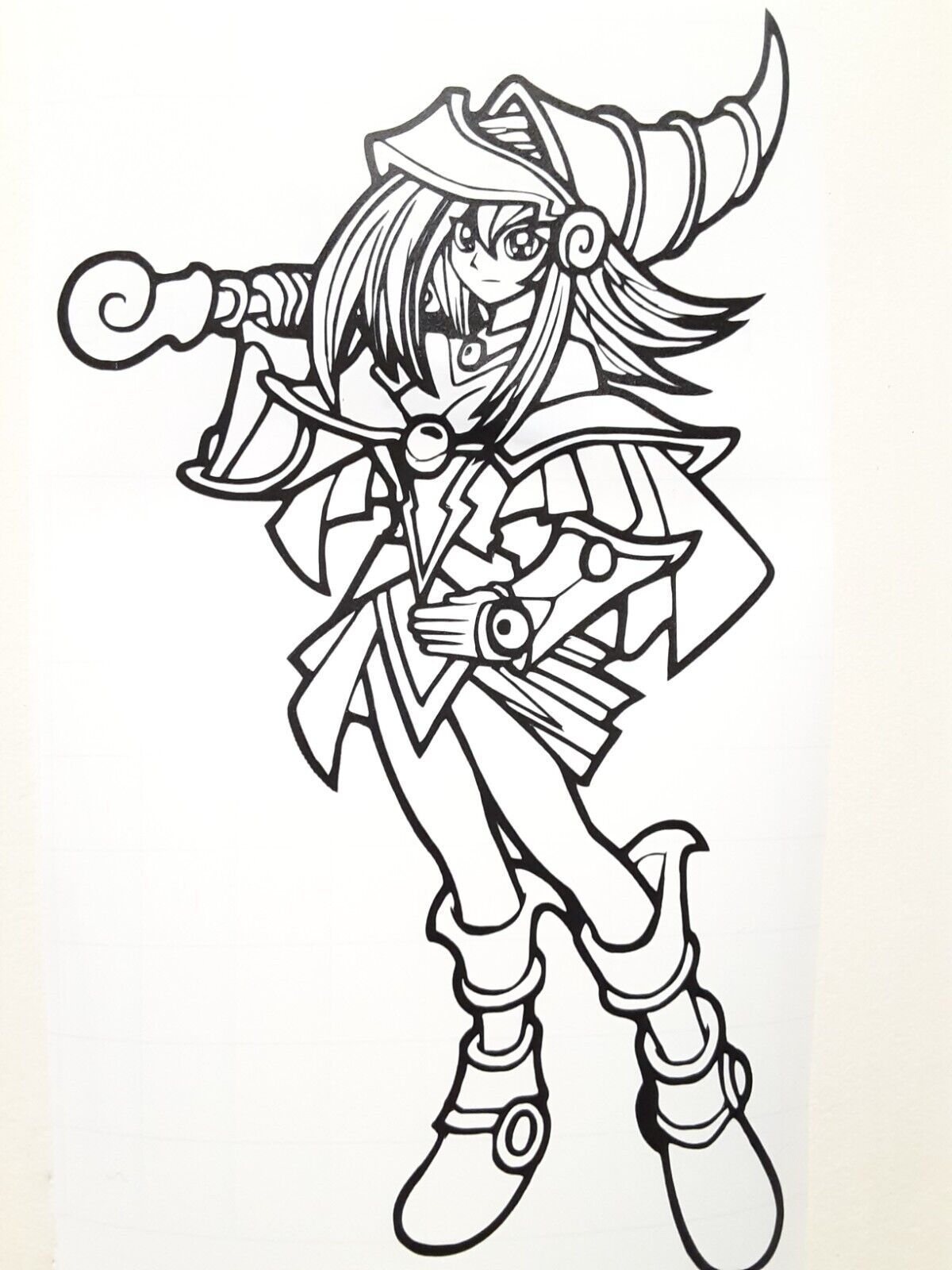 Yugioh dark magician girl mp art sticker vinyl decal binder window waterproof