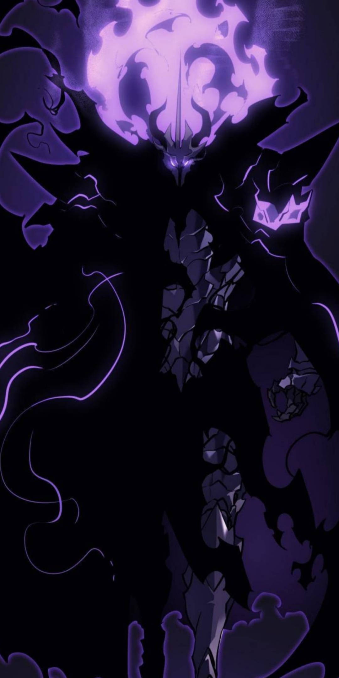 Download black and purple aesthetic anime villain wallpaper