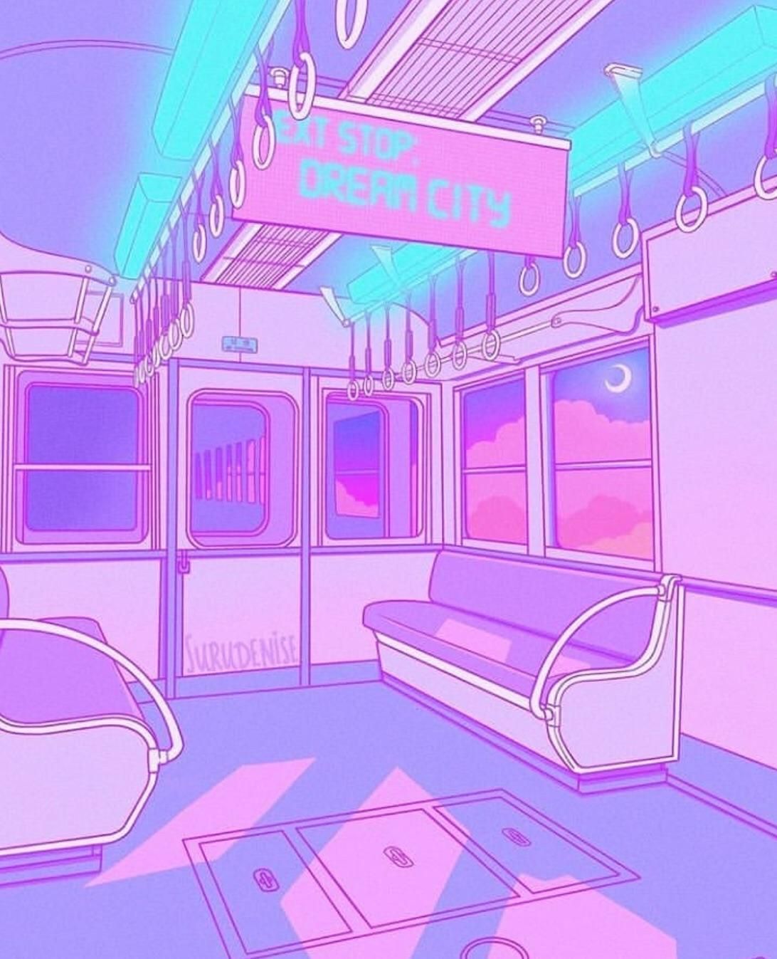 Anime aesthetic purple wallpapers