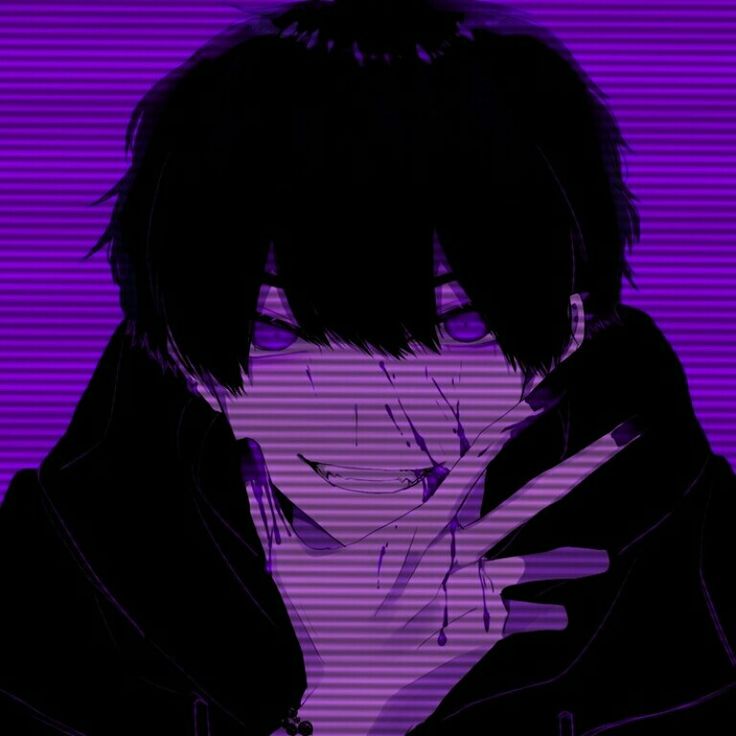 Â ð â dark purple aesthetic dark anime anime monochrome