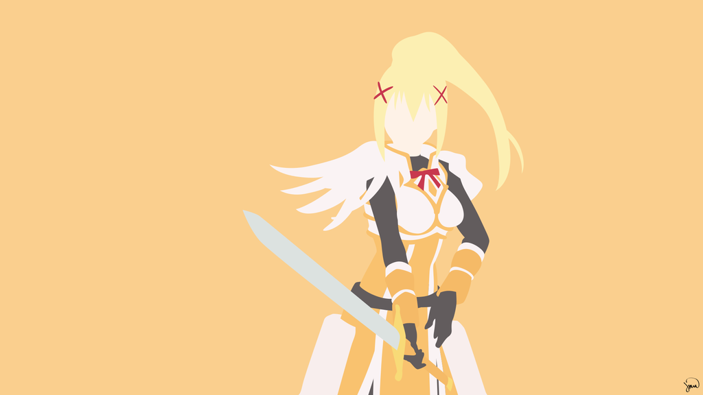 Darkness konosuba minimalist wallpaper by greenmapple darkness konosuba anime anime wallpaper